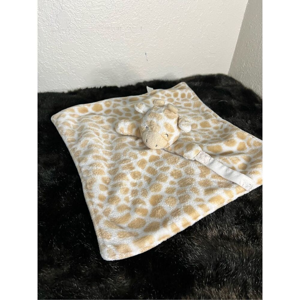 Carters Brown White Baby Giraffe Plush Stuffed Animal Lovey Security Blanket